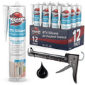 Black Silicone Sealant Waterproof 10 fl oz Cartridge - Durable Outdoor