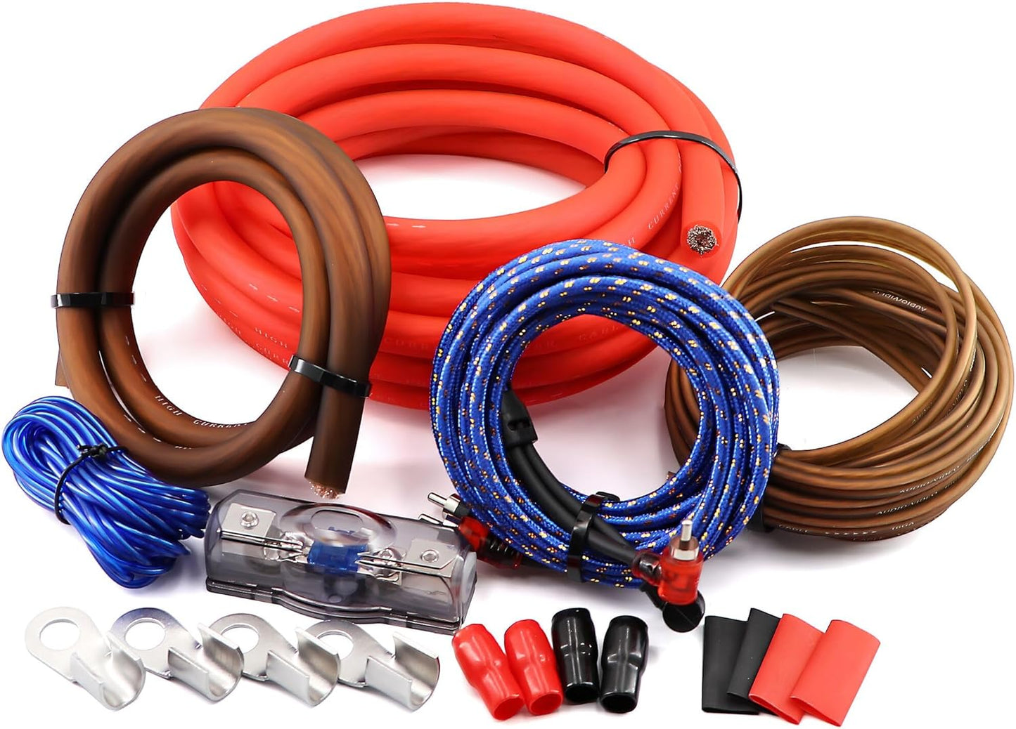 0 Gauge CCA Amplifier Wiring Kit for Subwoofer Amp Install
