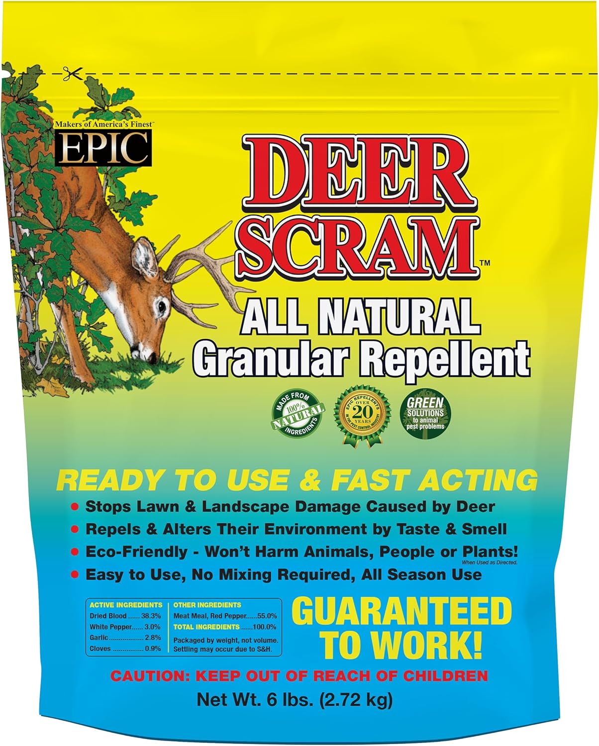 All-Natural Deer Scram Granular Repellent for Safe Protection