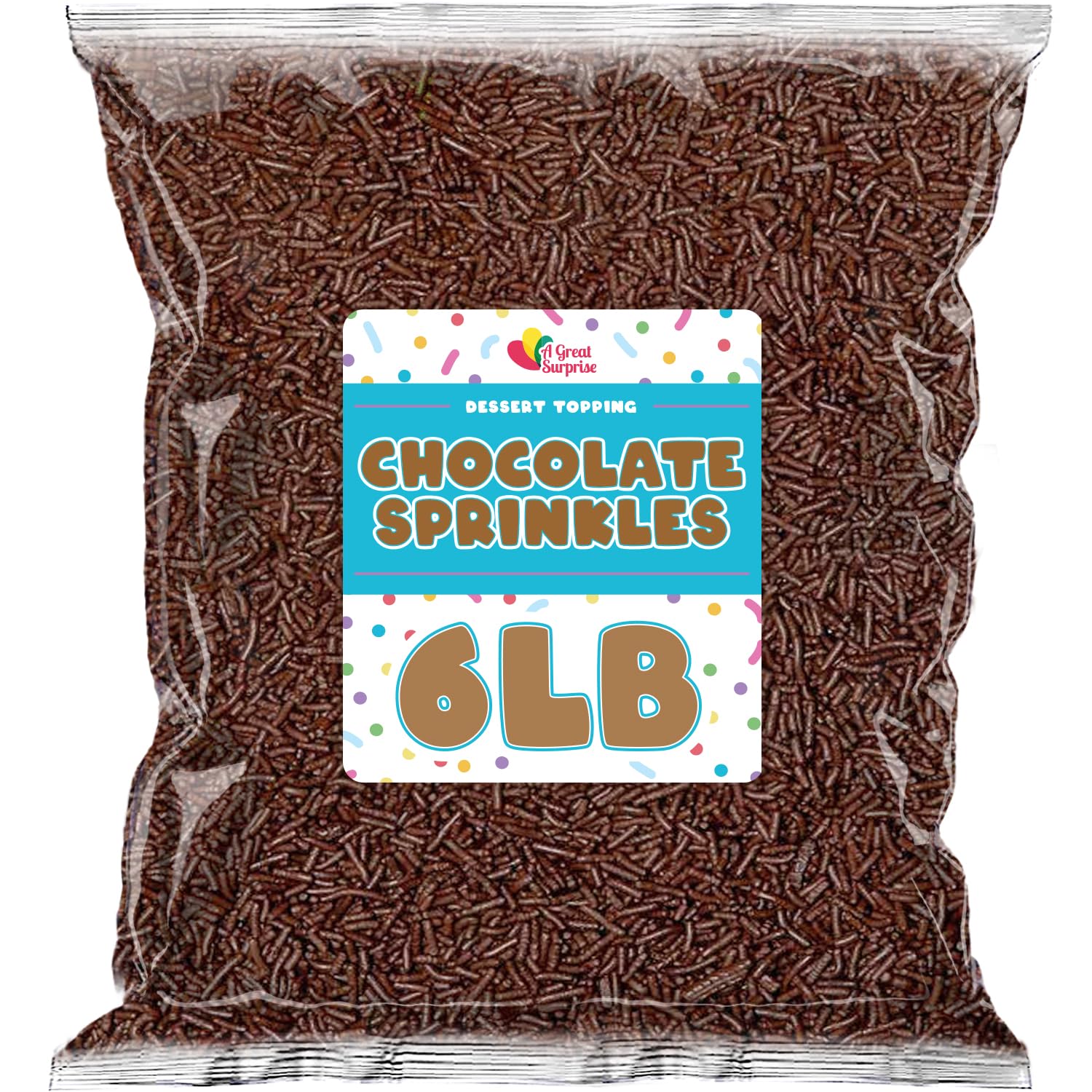 Chocolate Sprinkles - 6 Pounds of Delicious Dessert Toppings