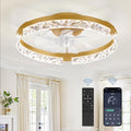 LEDIARY 20 in Low Profile Ceiling Fan with Light - Dimmable, Remote