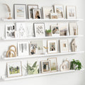 Floating Picture Ledge Shelves for Wall Set of 4 - Long 72in Display