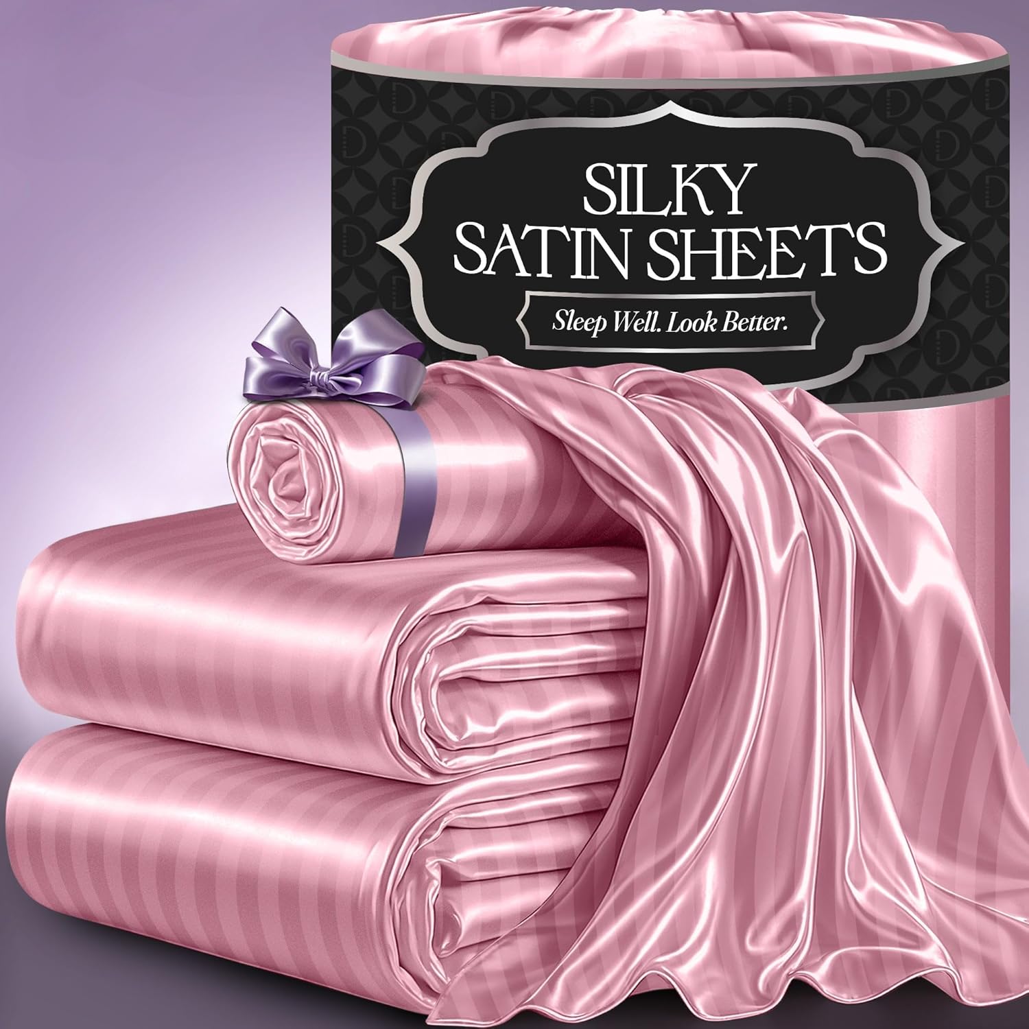 Satin Bed Sheets Set - Luxurious Silky Twin Size Bedding