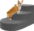 Dog Stairs for Small Dogs - Foam 3-Step Pet Ramp for Beds