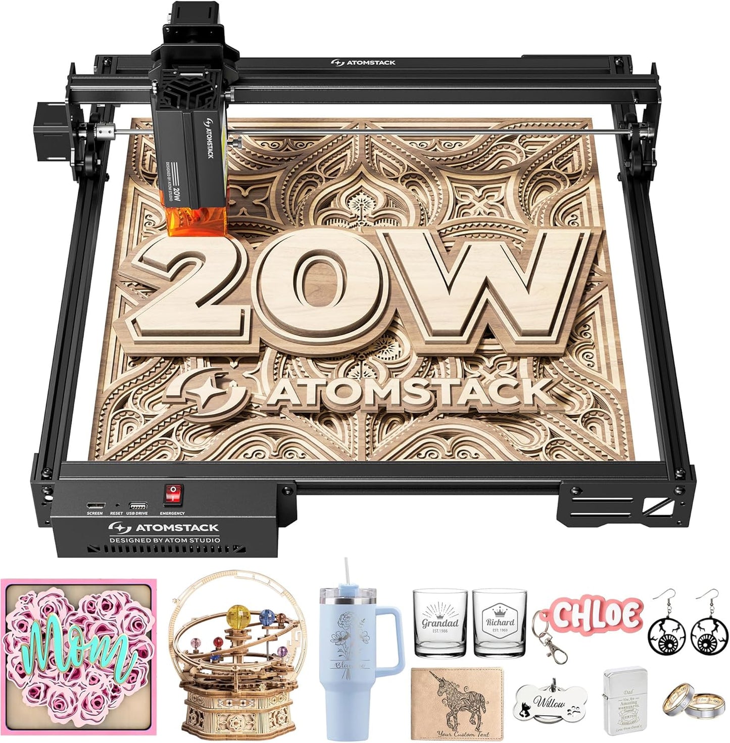 ATOMSTACK A20 Pro V2 Laser Engraver for Precision Cutting