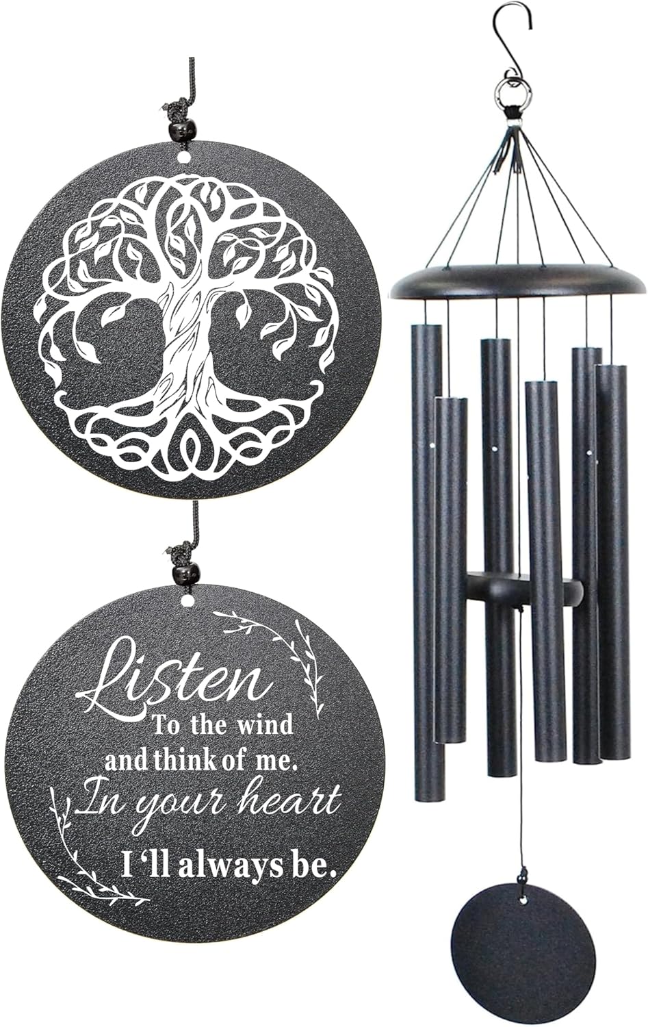 Sympathy Wind Chimes for Loss of Loved One, 40 Inch Memorial