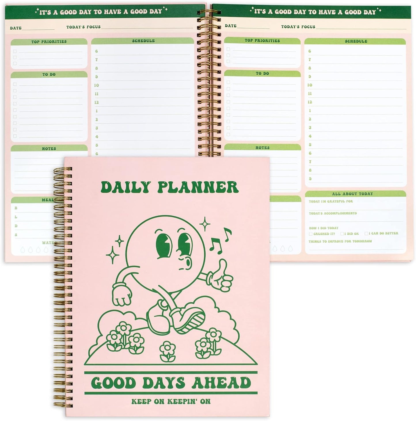 Retro Aesthetic Large Daily Planner - THiNKABLE