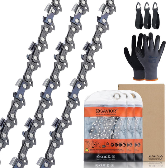 Savior 3Pack 18 Inch Chainsaw Chain for Stihl MS211 Models