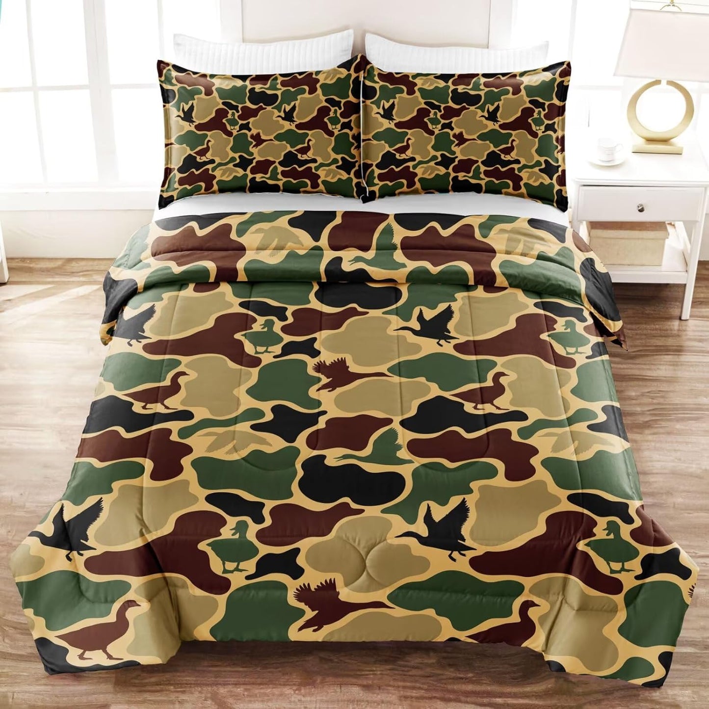 Duck Camo Bedding Set for Boys Twin Size - Perfect for Teens