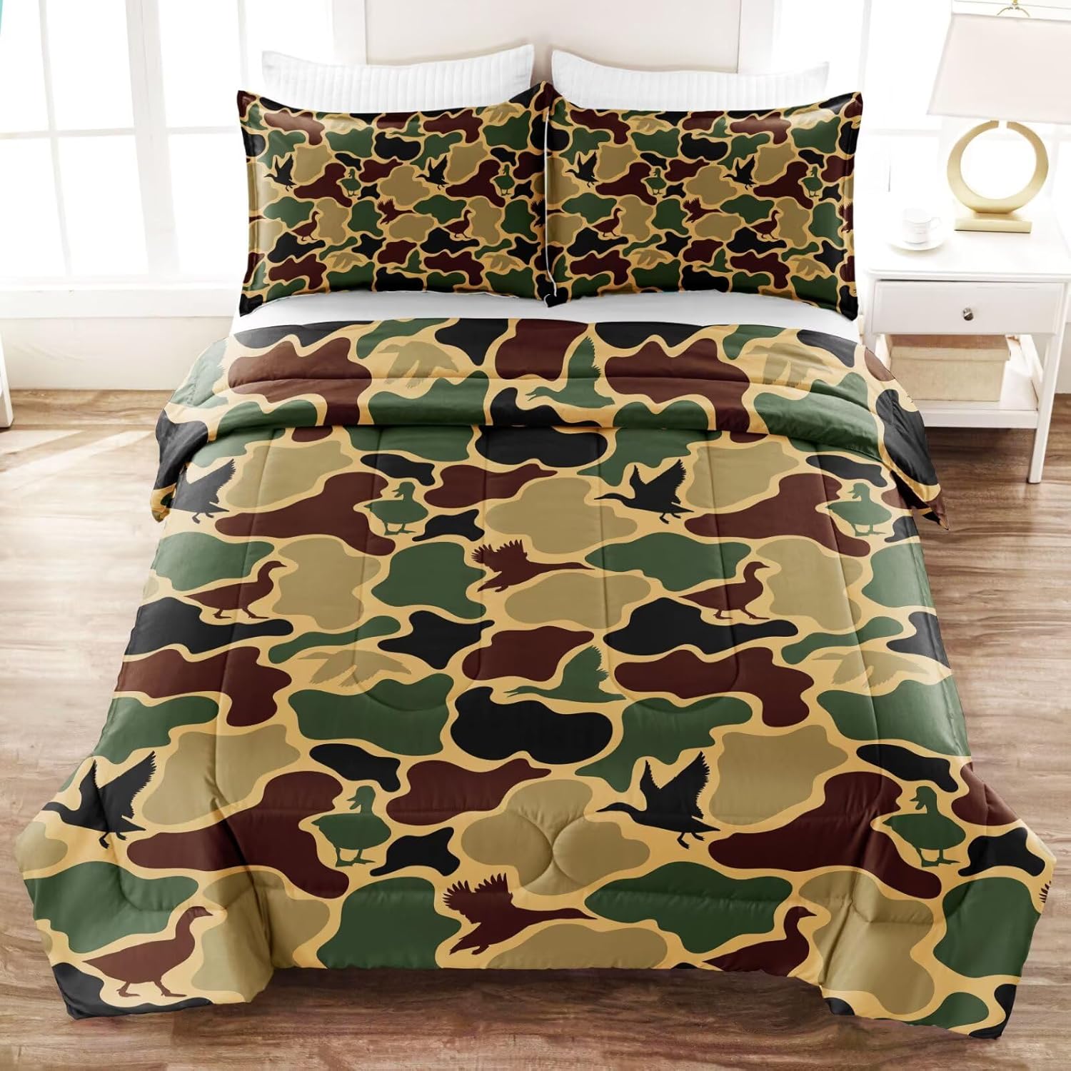 Duck Camo Bedding Set for Boys Twin Size - Perfect for Teens
