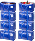 TICONN Extra Large Moving Bags with Zippers & Handles - 8 Pack