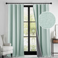Blackout Linen Textured Curtains 84 in - Thermal Privacy Panels