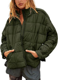 Bianstore Women's Oversized Quilted Puffer Jacket - Lightweight Warmth