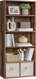 Bookshelf 5-Tier Bookcase - Space-Saving Open Storage Shelf