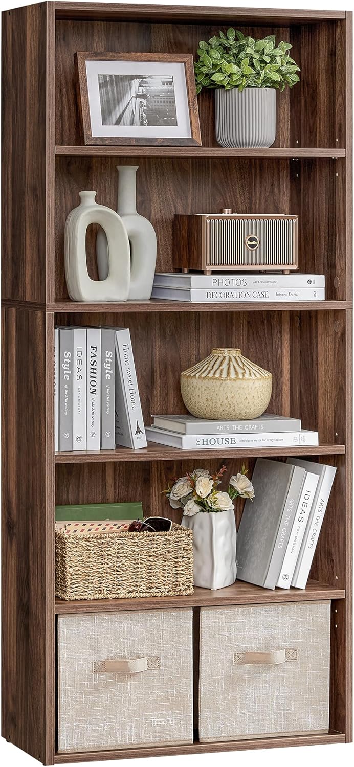 VASAGLE Custos Collection 5-Tier Bookcase for Home Office