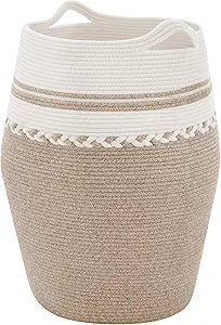 YODUENOVA Cotton Rope Laundry Hamper - 105L Woven Basket