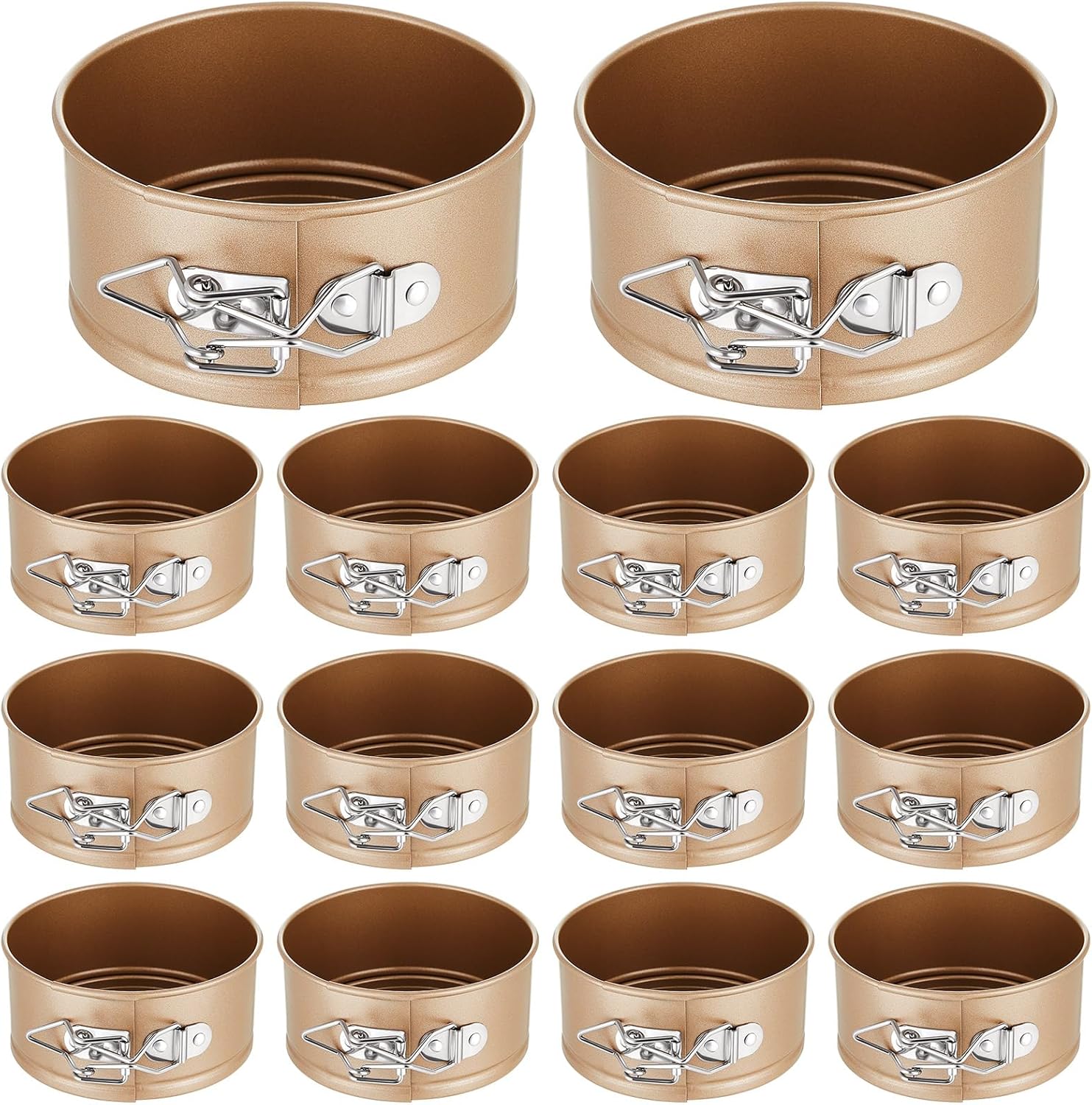 Sunnyray 12 Pcs 4 Inch Springform Pan Set for Mini Cakes