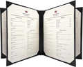 Goodsmart Columbia Casebound Menu Covers 5-Pack - Black Premium Faux