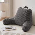 Blissful Diary Dark Gray Reading Pillow with Arms and Pockets