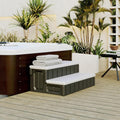 KUAFU Universal 36 Spa Hot Tub Steps with Storage - Slip Resistant