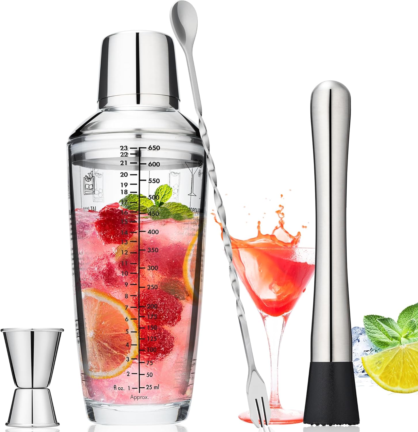 Tiawudi 4PCS Cocktail Shaker Set - Mix like a Pro!