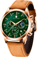 Mens Analog Quartz Chronograph Wrist Watch - Classic Big Face