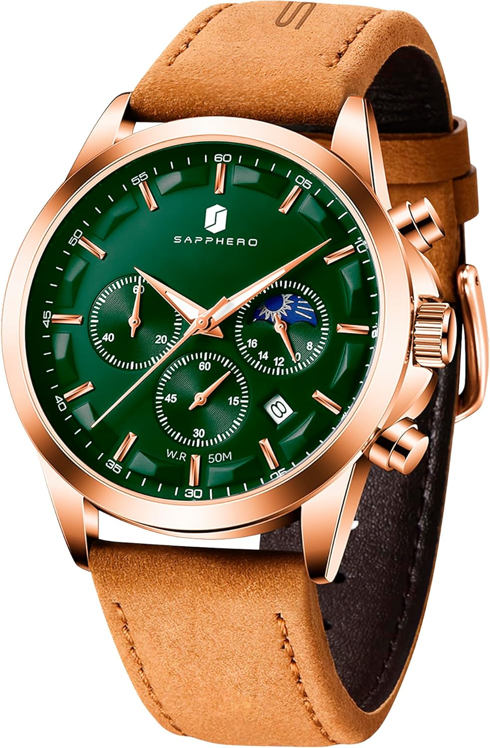 BY BENYAR Mens Watches Analog Quartz Chronograph Waterproof Style