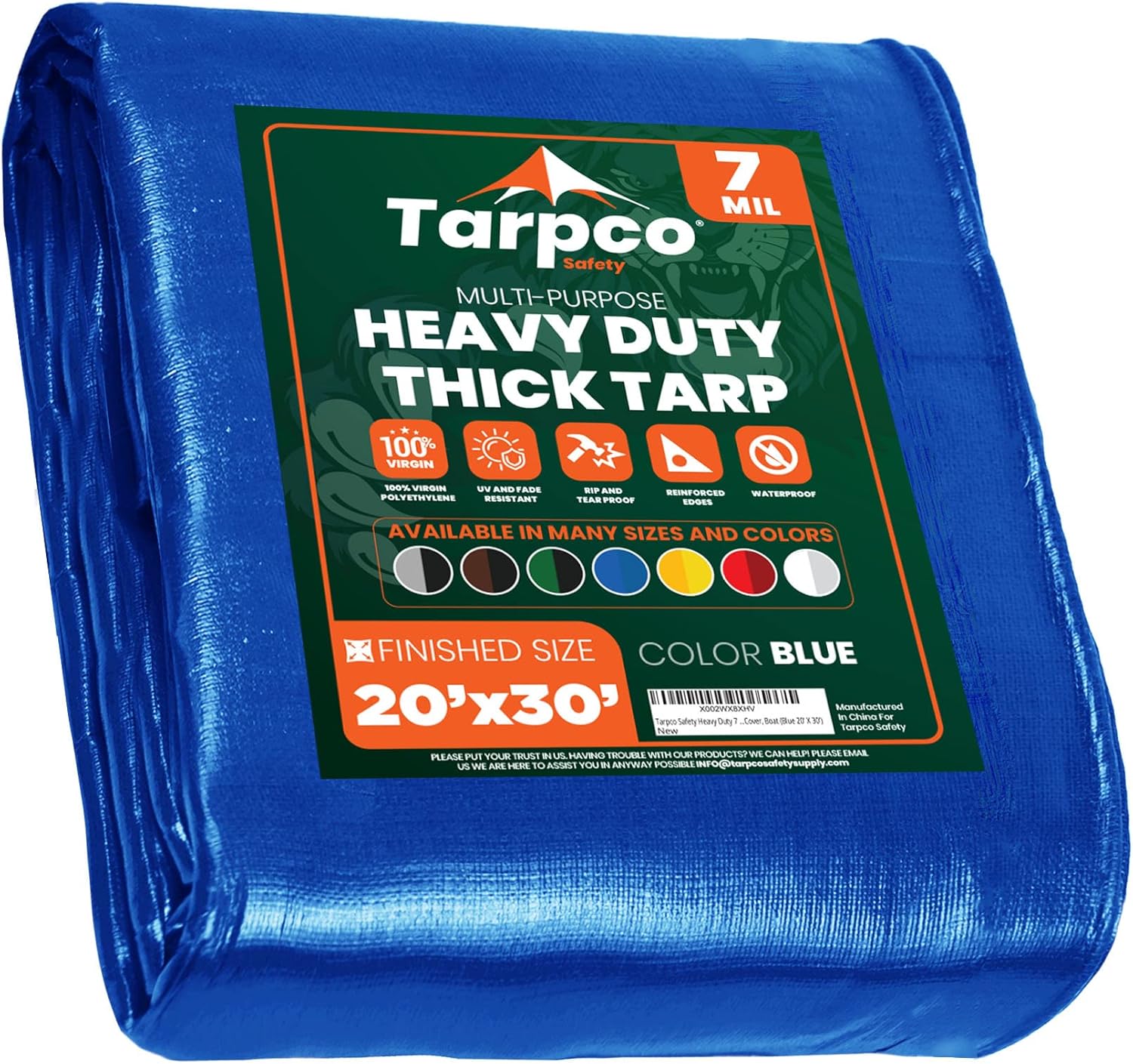 Heavy Duty 7 Mil Tarp Cover for All Weather Protection