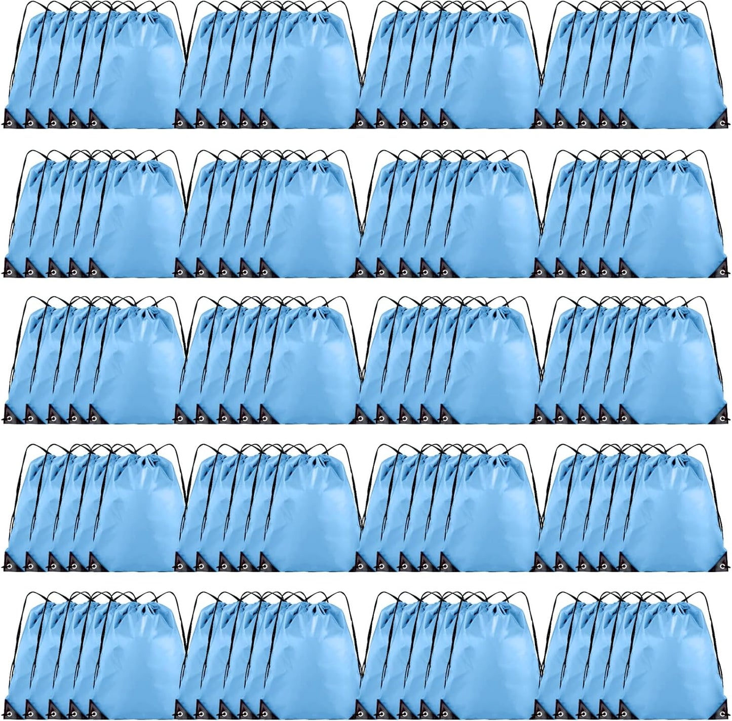 100 Pieces Drawstring Backpack Bulk Cinch Sackpack for Events