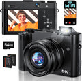 Digital Camera 5K 64MP Vlogging Camera - Travel Selfie Kit
