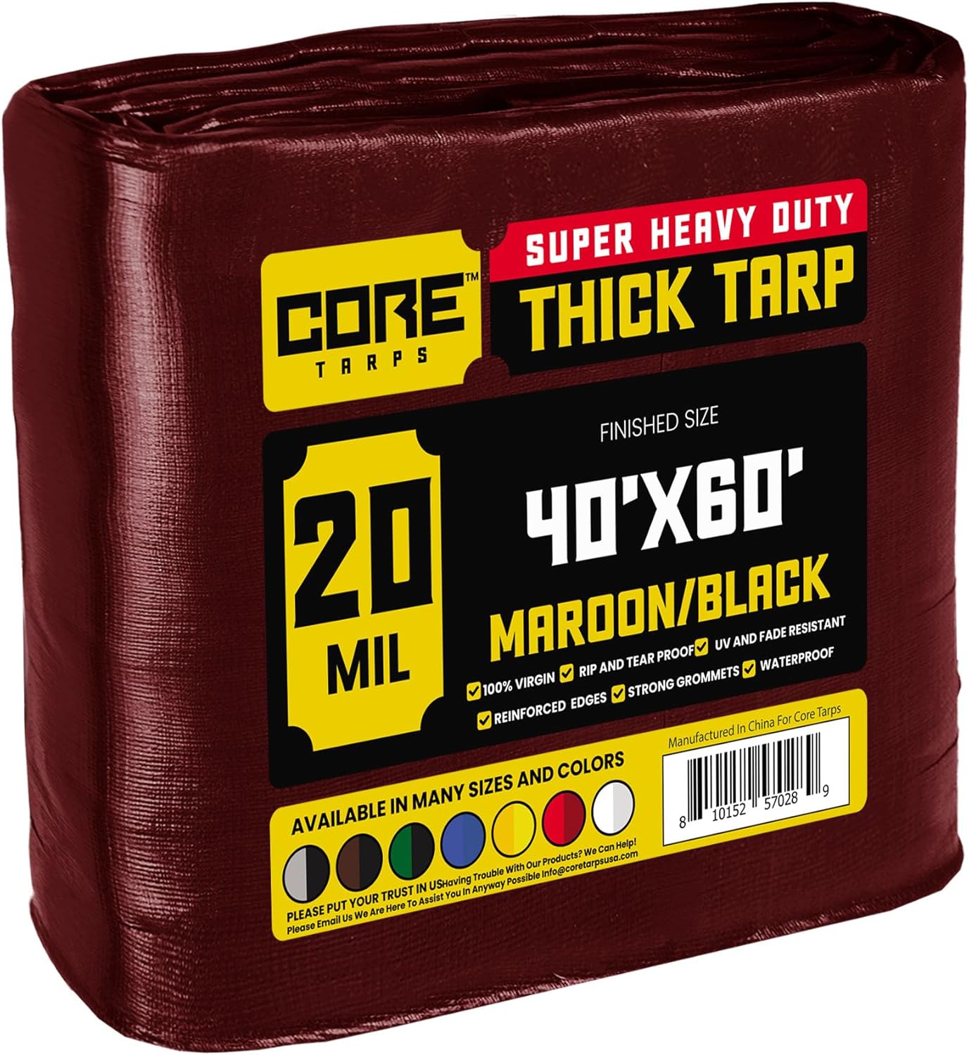 Extreme Heavy Duty 20 Mil Tarp Cover for All Weather Needs