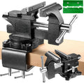 Bench Vise 6in Table Vise - 2-in-1 Heavy Duty Workbench Vise