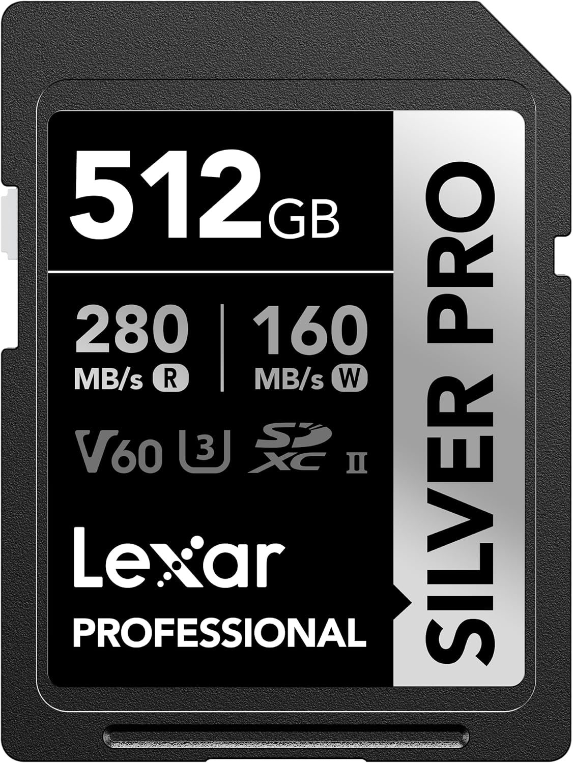 Lexar 512GB Professional SILVER PRO SD Card for Photographers