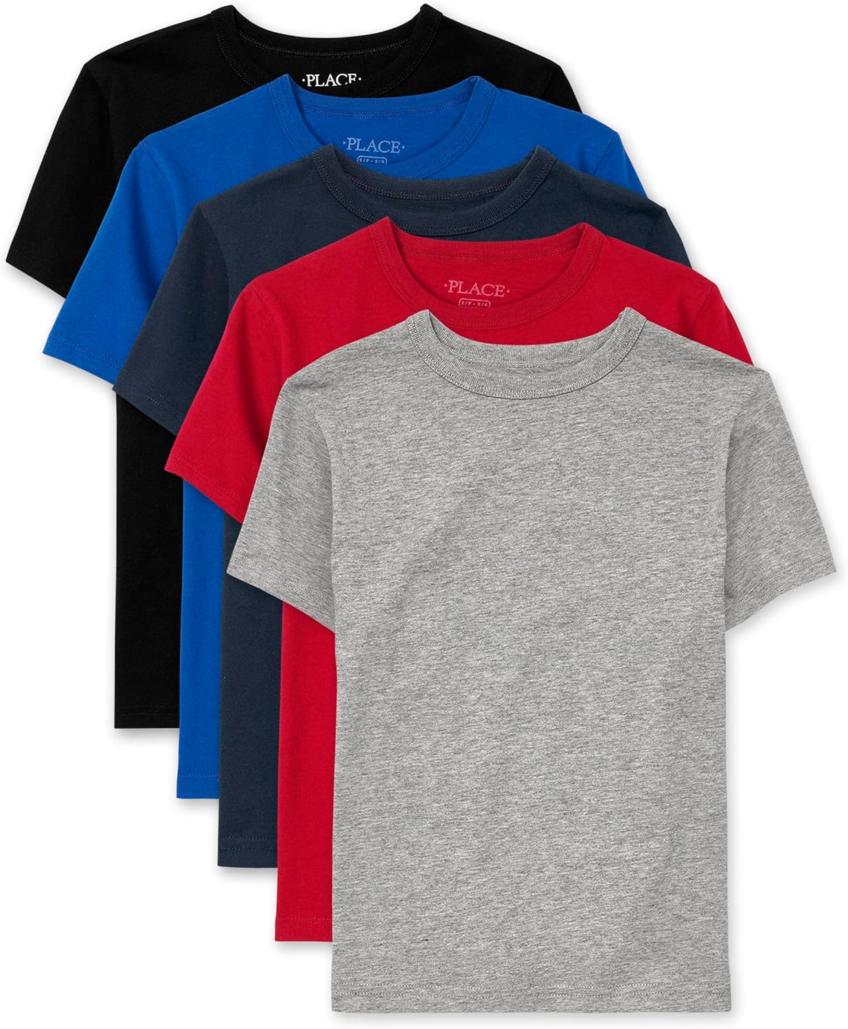 Boys' Basic V Neck Short Sleeve Tee 2 Pack for Everyday Wear