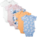 baby-girls 5-pack Short Sleeve Organic Cotton Bodysuits - Cozy Pack