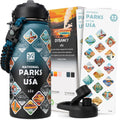 National Parks Water Bottle 32 oz Insulated Jug - Sticker Pack