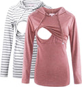 Nursing Hoodie for Women Long Sleeves Wrap Front - Comfortable Nursing