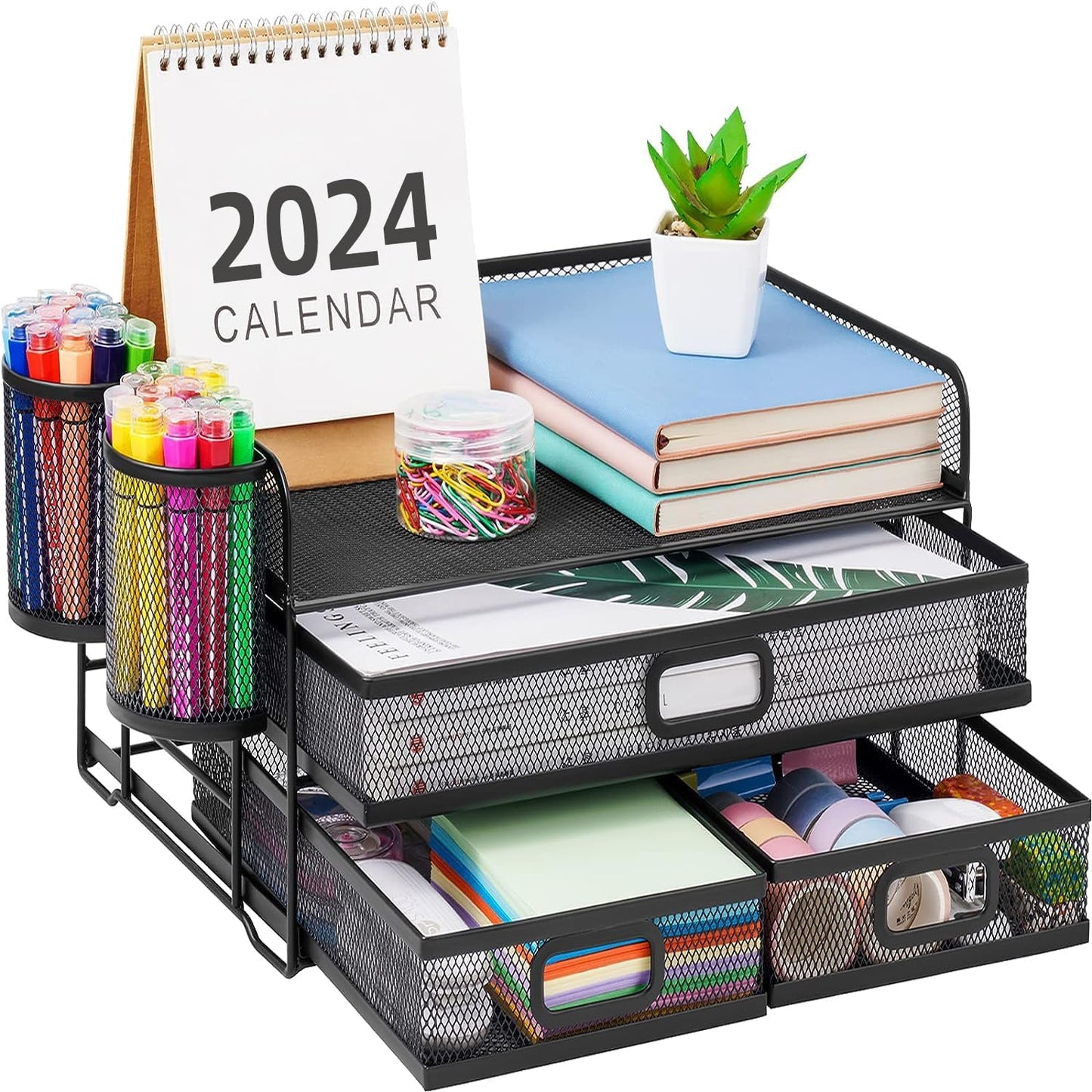 Marbrasse 3-Tier Desk Organizer: Streamlined Storage