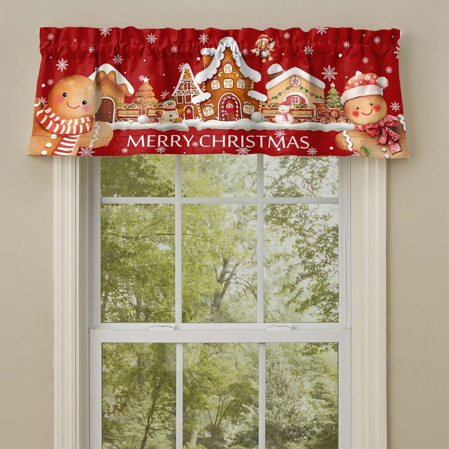 Gingerbread Man Christmas Valance - Festive Charm!