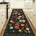 Colorful Floral 2ft 6in x 8ft Boho Runner Rug for Hallway - Soft Non