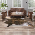 Faux Cow Print Rug Large 4ft x 3ft - Soft No-Slip Cowhide Accent