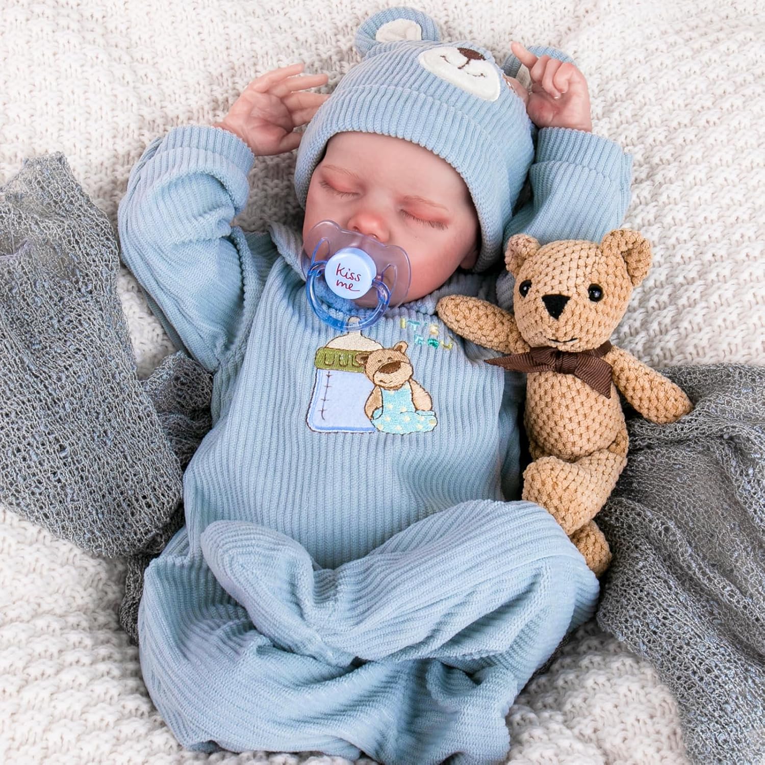 Aori Reborn Baby Dolls Boy - 18 Inch Realistic Sleeping Doll