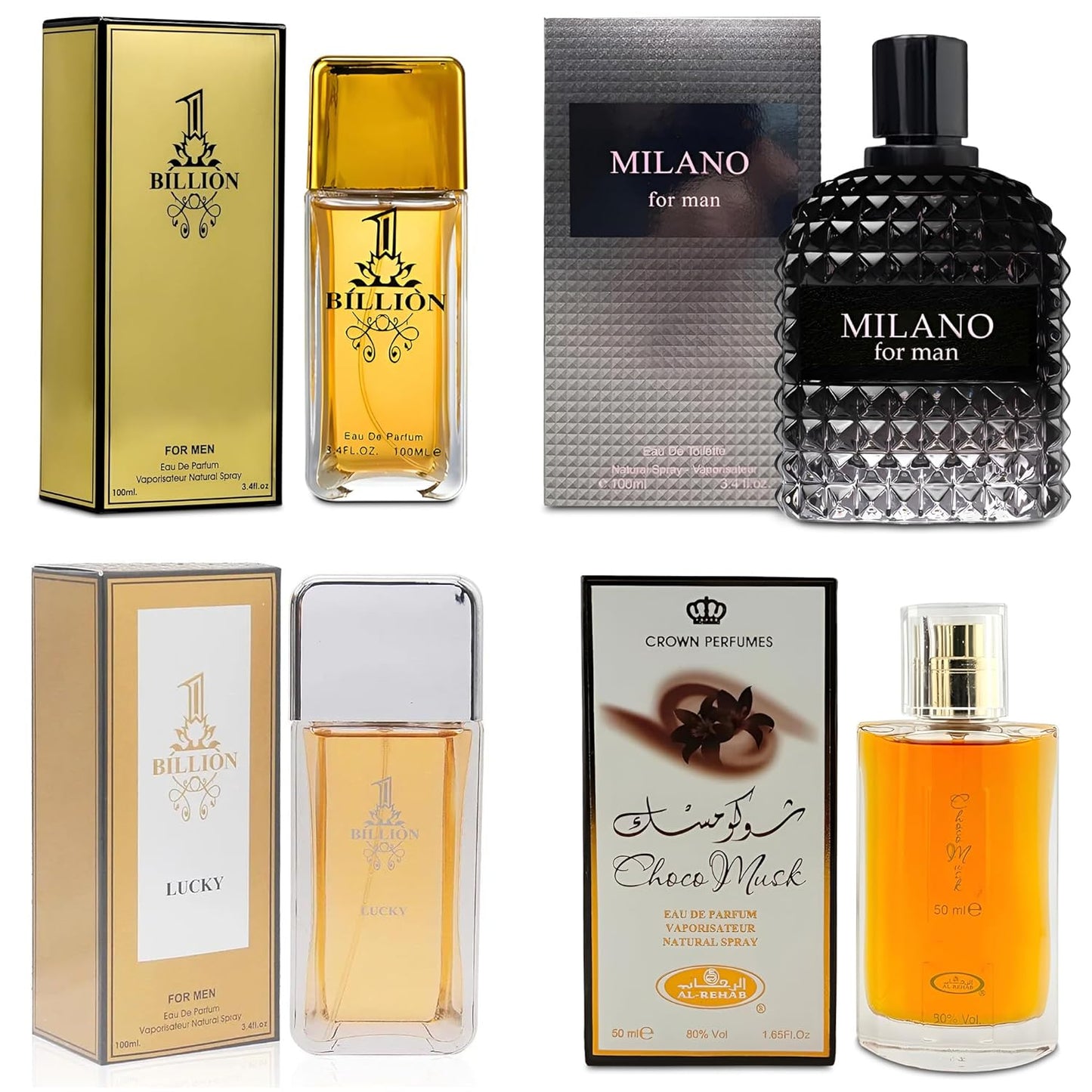 AFLUXE 4-Piece Cologne Set for Men - Long Lasting Fragrance