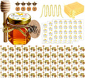 Small Honey Jar Mini Honey Jars with Dipper - 60 Pack 1.5oz