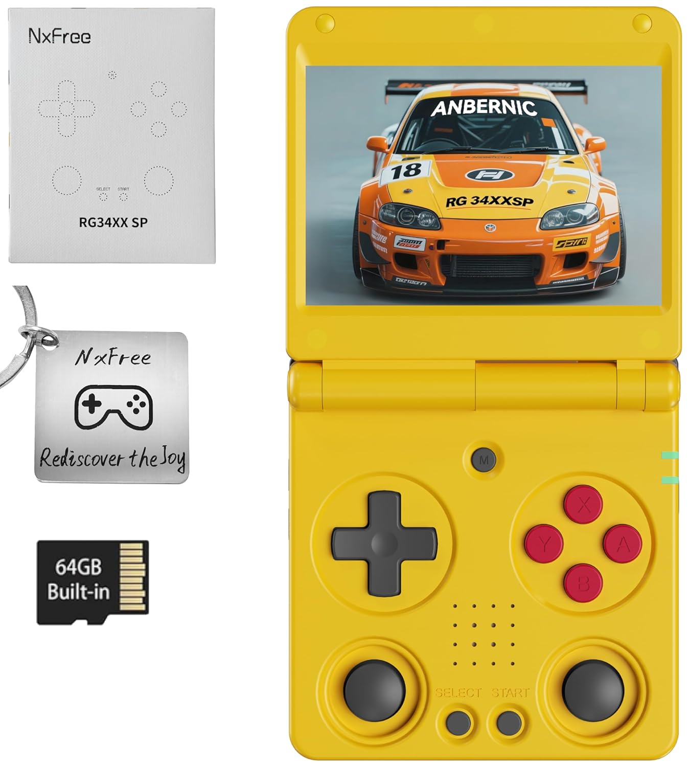 Anbernic RG34XXSP Retro Gaming Console with Flip Design