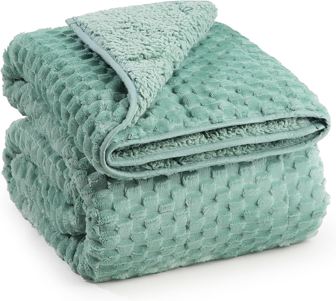 Super Soft Luxury Fleece Sherpa Weighted Blanket for Adults