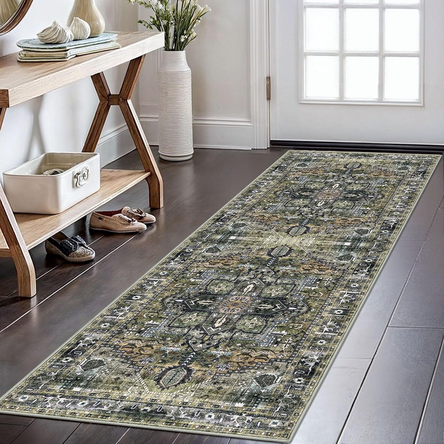 KOZYFLY Runners for Hallways 2x6 Ft Washable Kitchen Rug