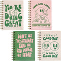 Pink Green Aesthetic Hardcover Notebooks 4-Pack A5 - Cute Spiral