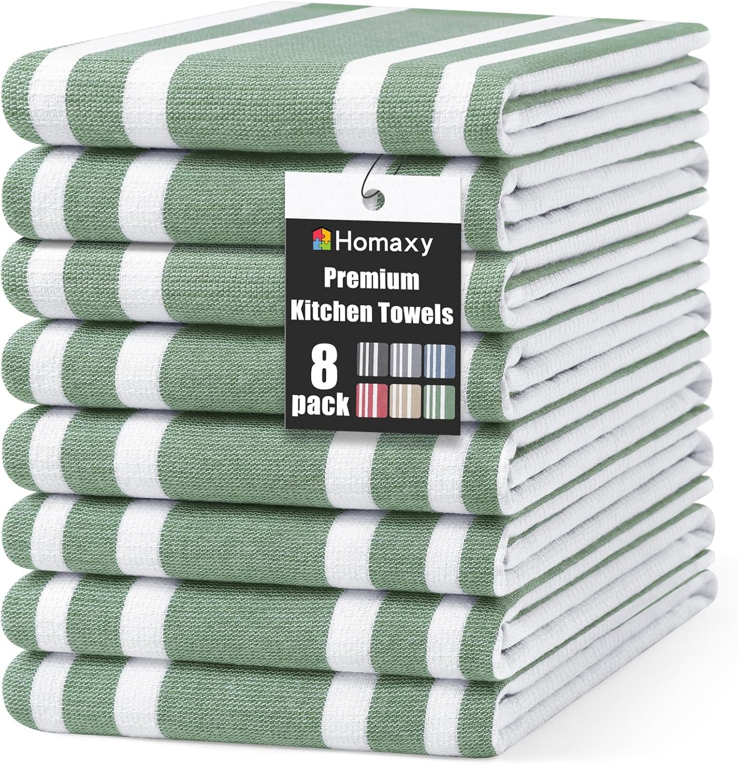 Homaxy Premium Kitchen Towels - Large Cotton 380 GSM Set