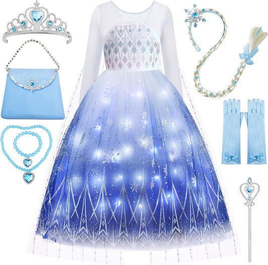 Light Up Princess Dress for Girls - Magical Fairy Tale Costume